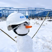 First snow has fallen on the construction site of Amur GPP.