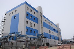The building of the service and operational unit for the power supply services.