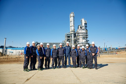 Heads of the Chambers of Commerce and Industry of the Russian Far East regions led by Dmitry Kurochkin, Vice-President of the Chamber of Commerce and Industry of the Russian Federation, visited the Amur Gas Processing Plant today.
