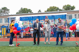 A modern multi-purpose stadium was opened at the school of Yukhta on August 21. The stadium is the first facility built in Svobodnensky district as part of Gazprom for Children Program.