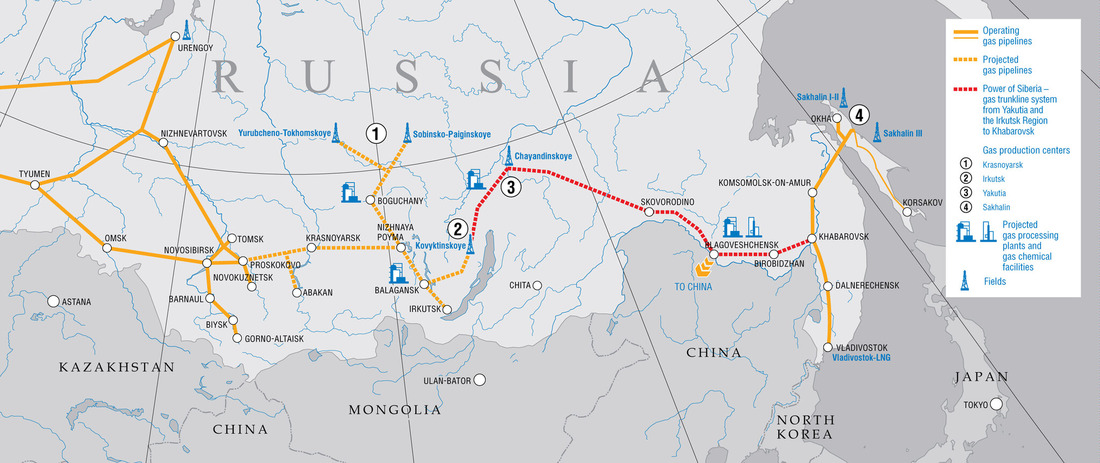 Developing gas resources and shaping gas transmission system in Eastern Russia.