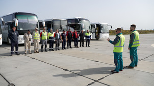 Employees of NIPIGAS traffic safety department have held the competitions to find the best bus driver" and the best forklift driver as part of the Safety Month at the Amur GPP construction project.
